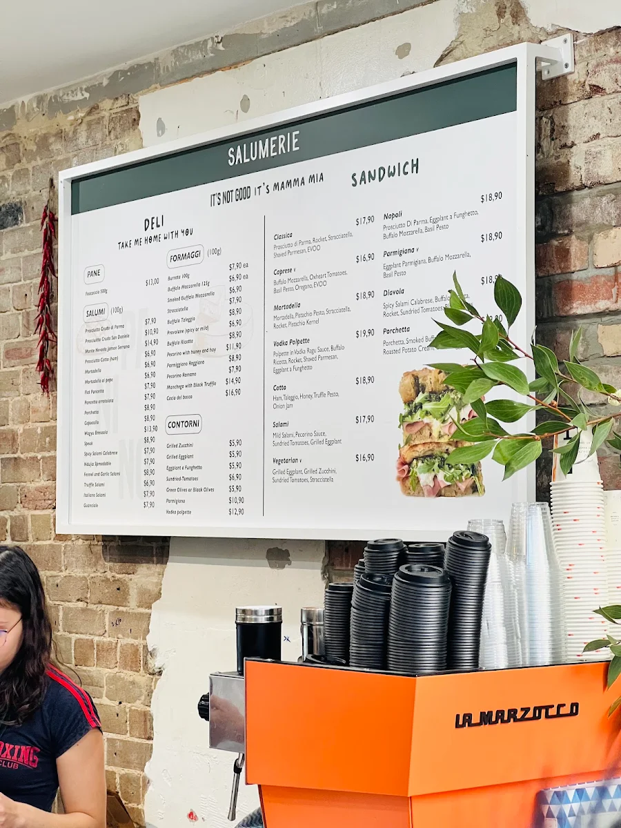 Menu, SALUMERIE - Potts Point