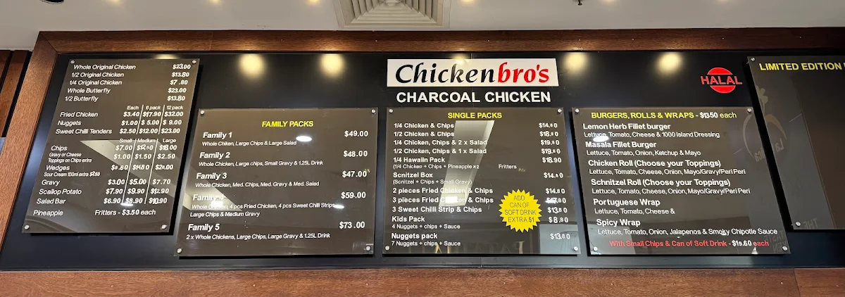 Menu, Chickenbros