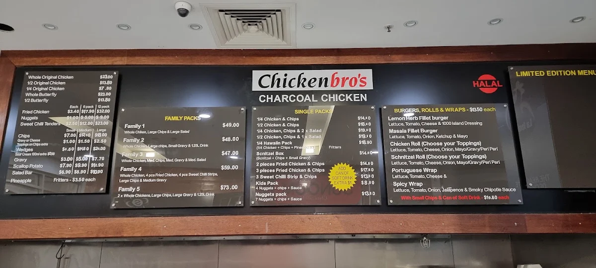 Menu, Chickenbros