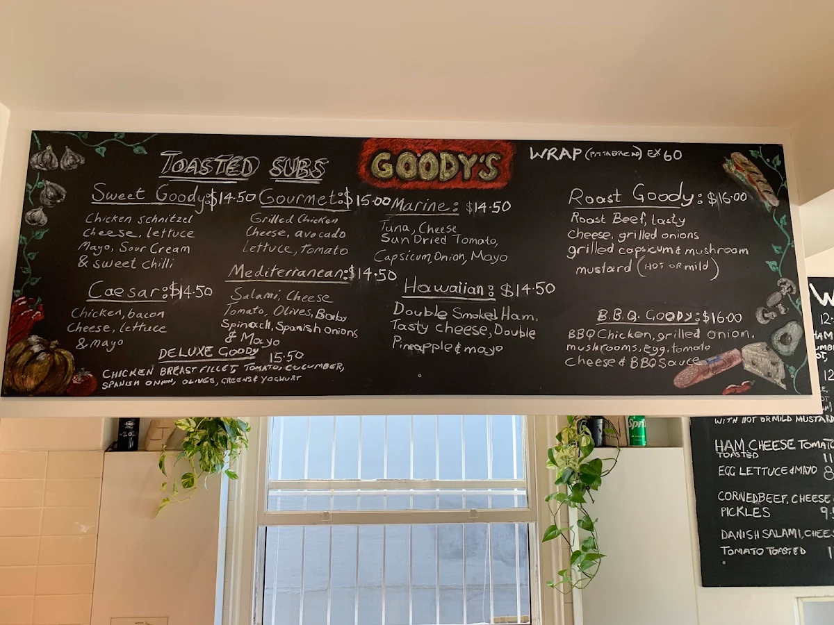 Menu, Goody's Take-Away