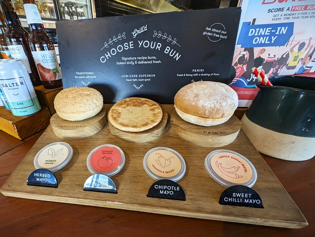 Menu, Grill'd Burgers - Toowoomba