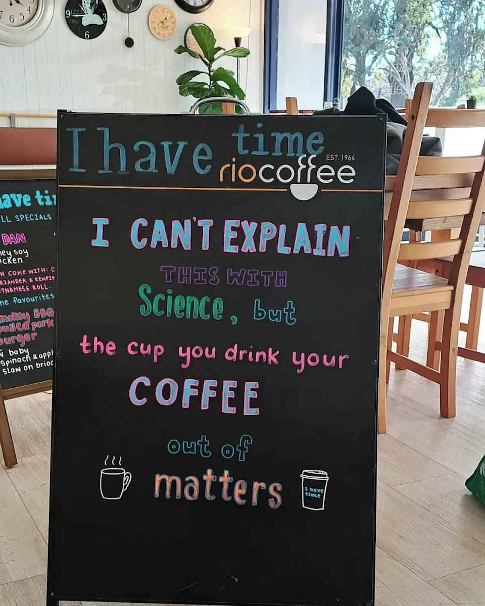 Menu, I Have Time Coffee Shop