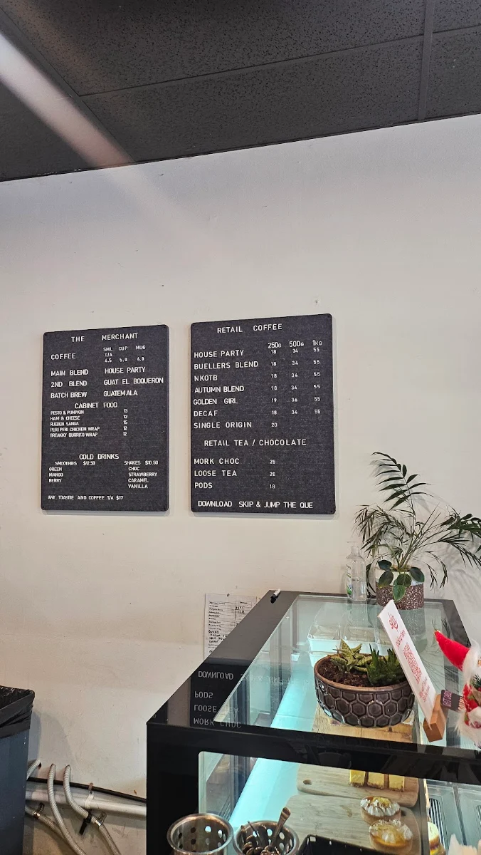 Menu, The Merchant Benalla