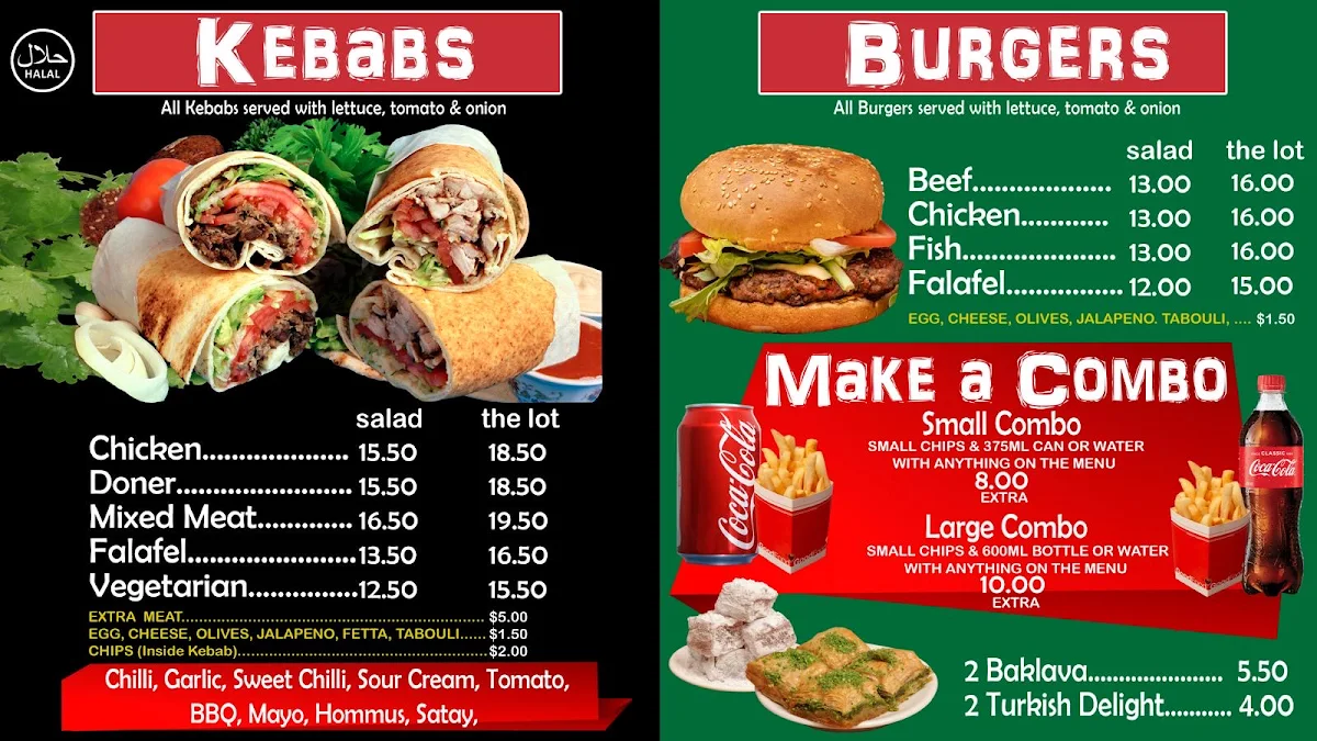 Menu, Zoom Kebabs