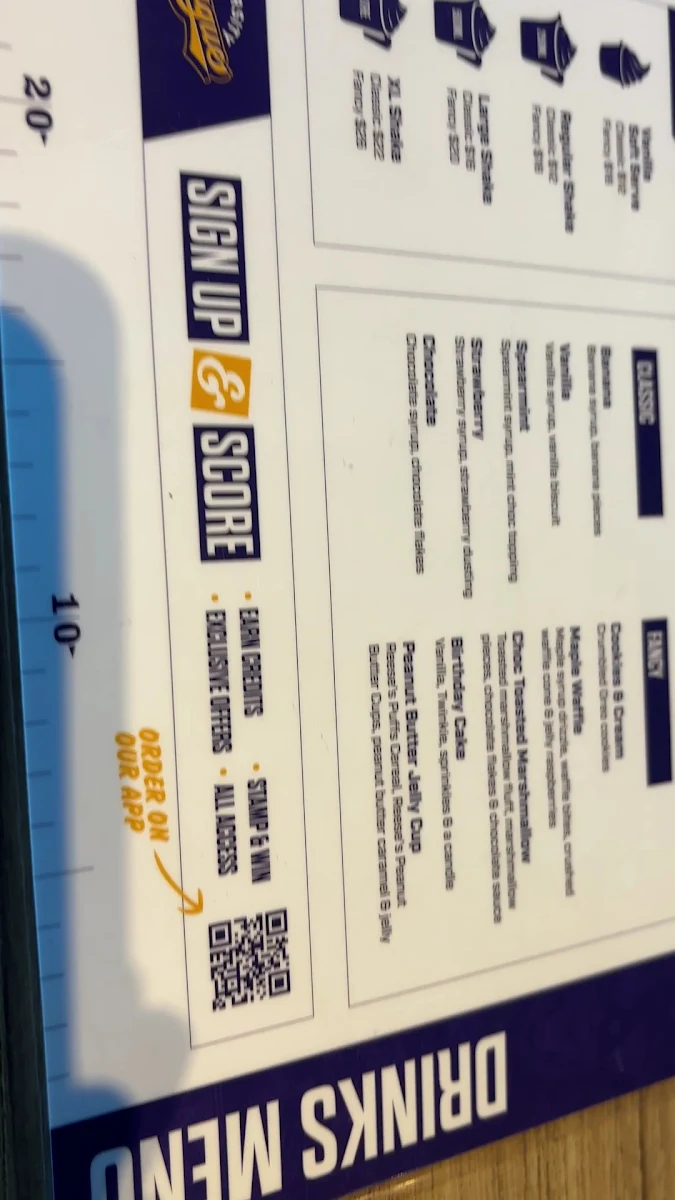 Menu, Varsity Innaloo
