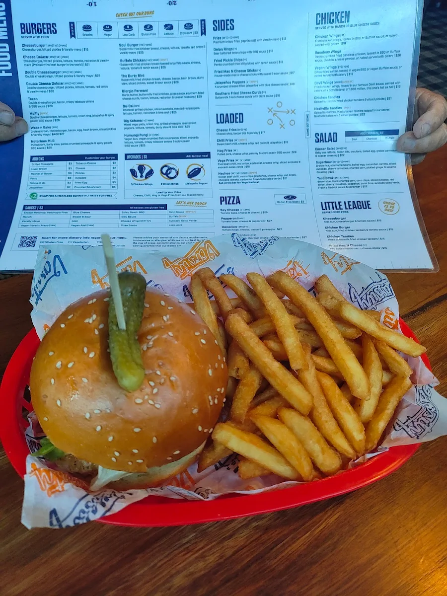 Menu, Varsity Innaloo