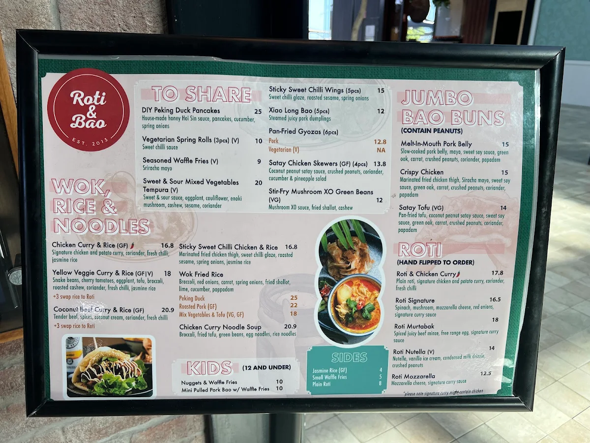 Menu, Roti & Bao Stockland Birtinya