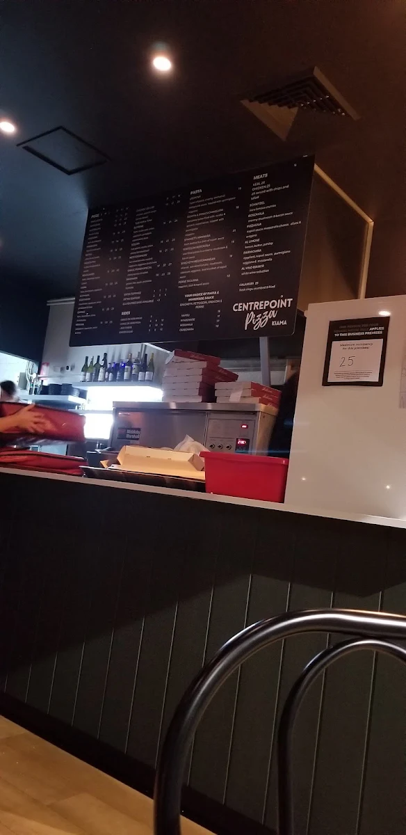 Menu, Centrepoint Pizza Kiama