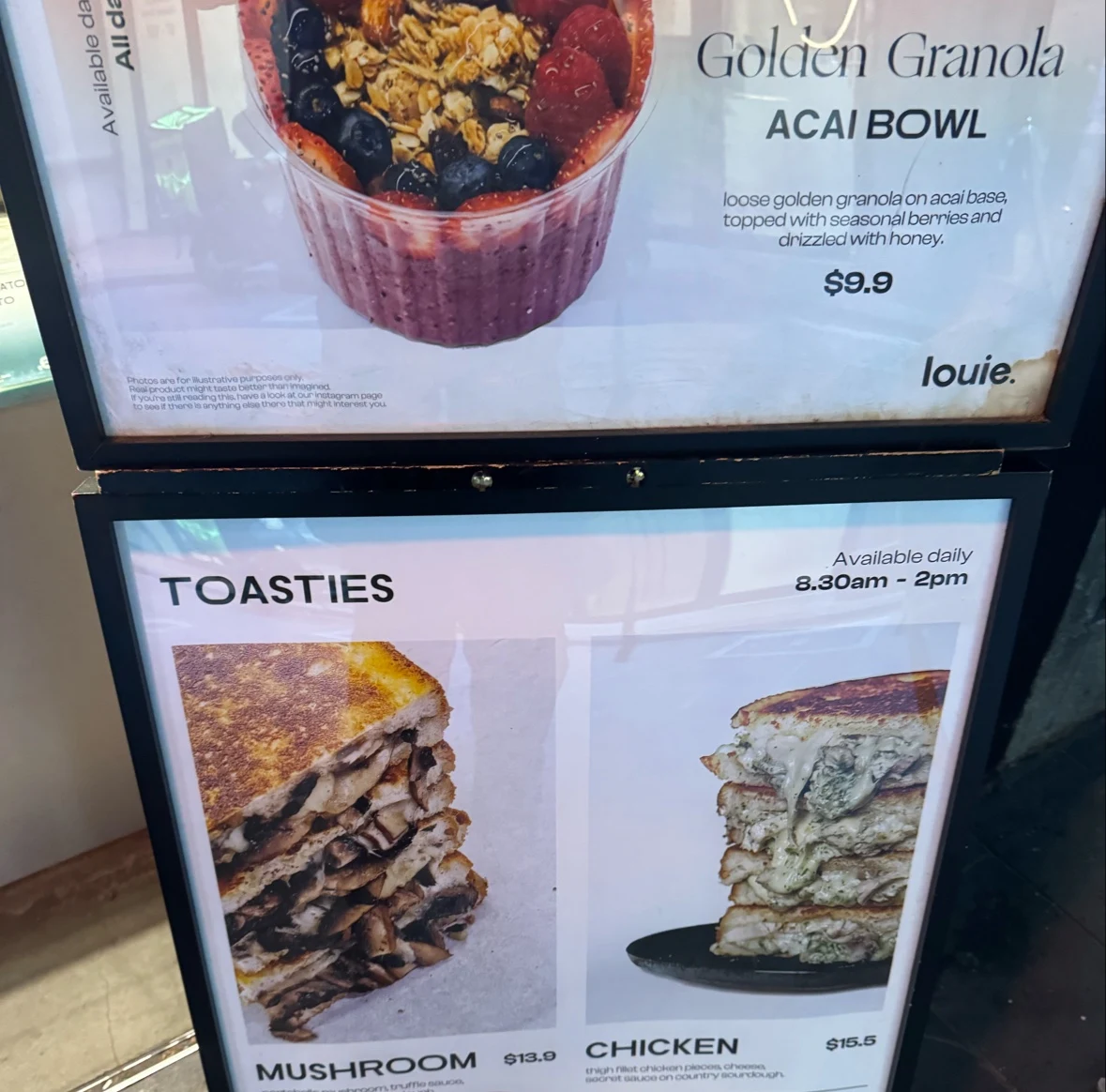Menu, louie.