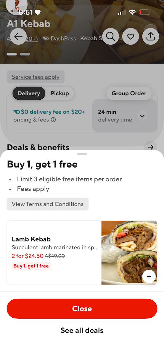Menu, A1 Food Hub