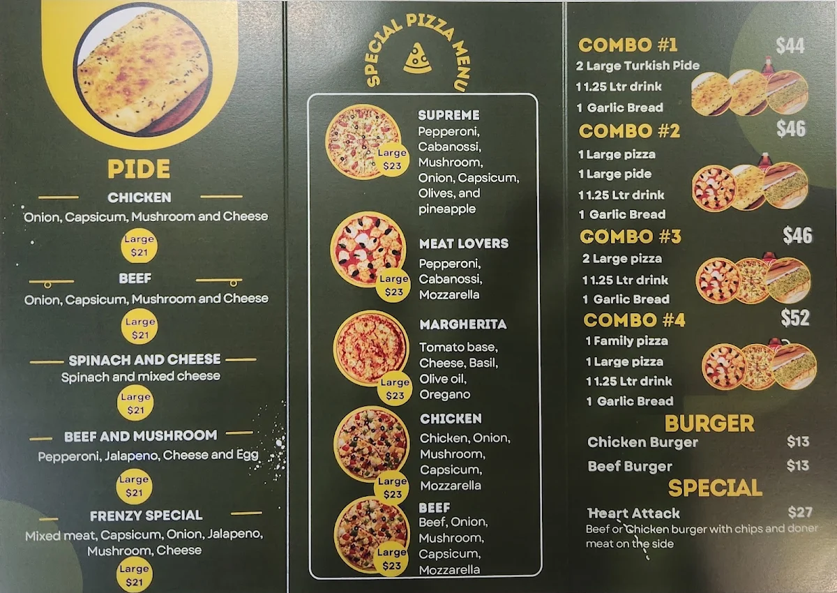Menu, Kebab Frenzy