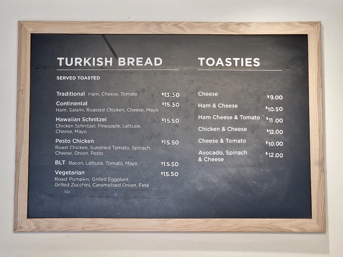 Menu, Ben's Bakehouse