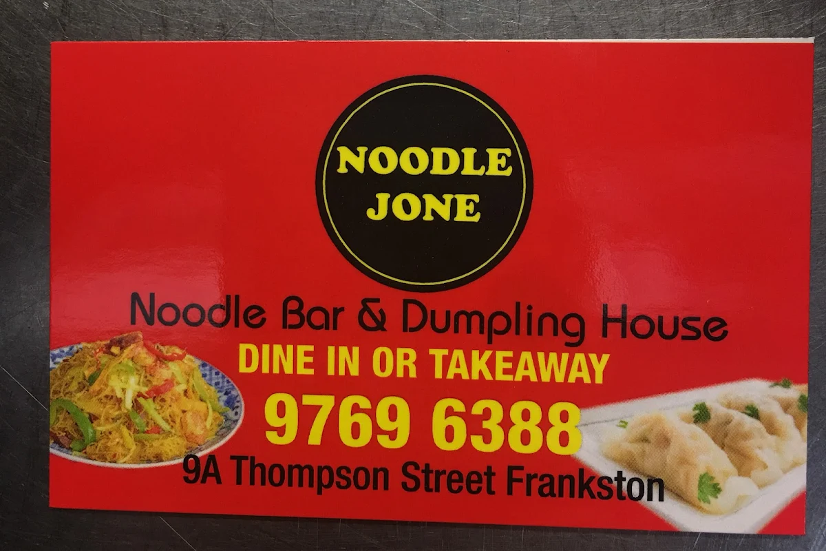 Menu, Noodle Jone