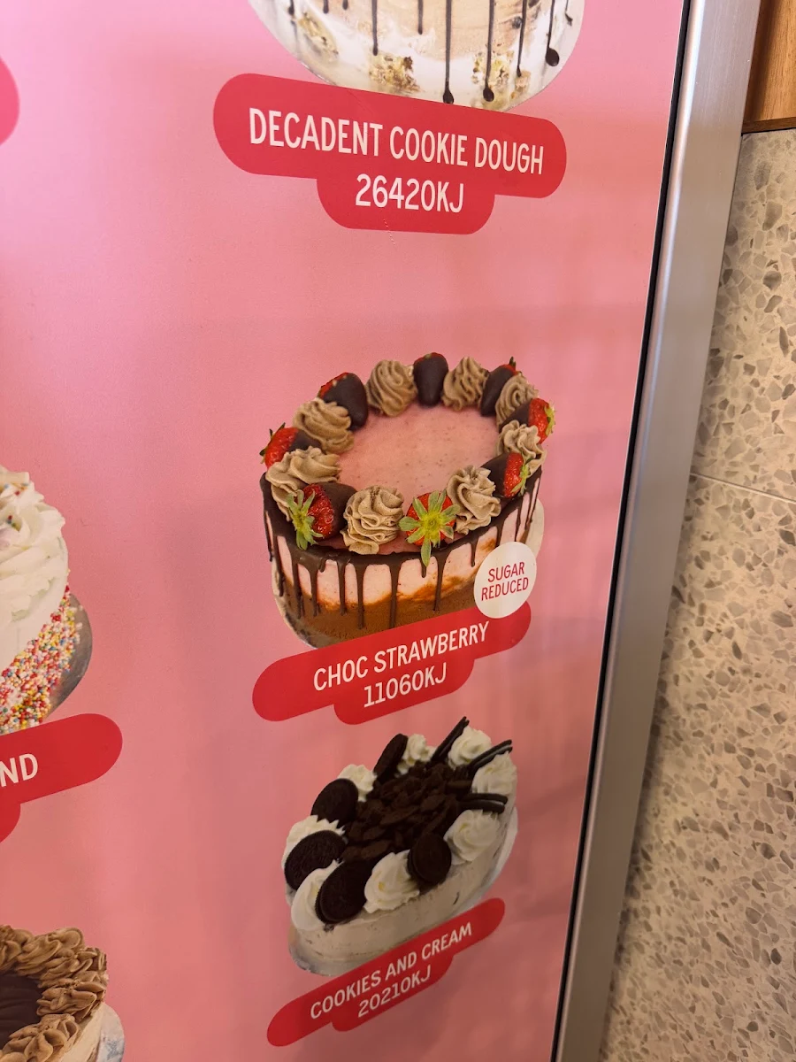 Menu, Gelatissimo Chatswood