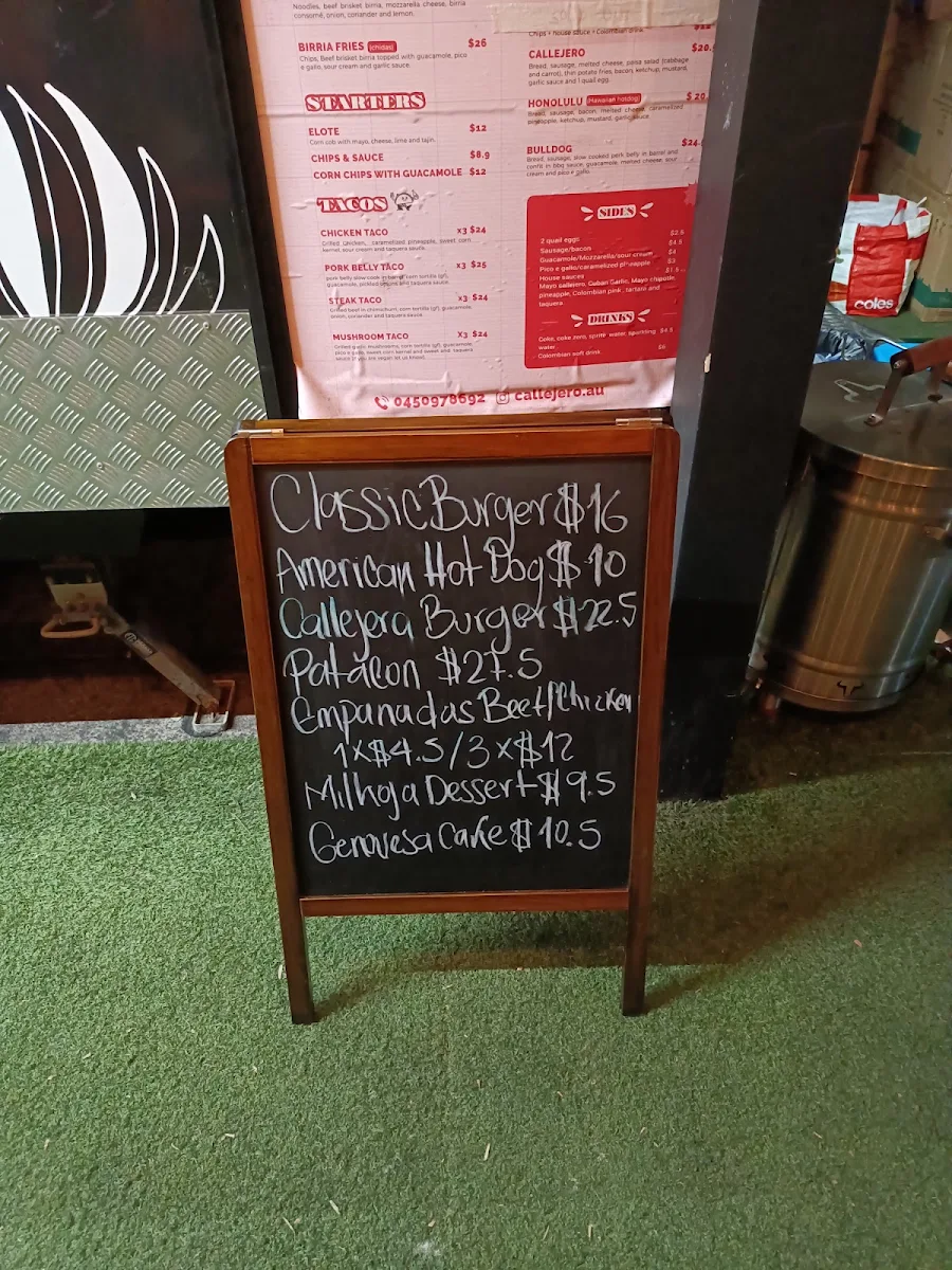 Menu, Callejero Sydney