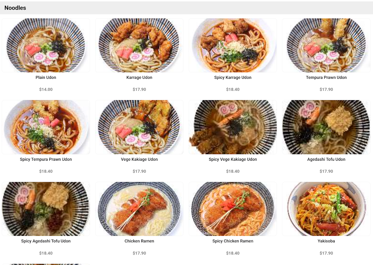 Menu, Sushi Hyo