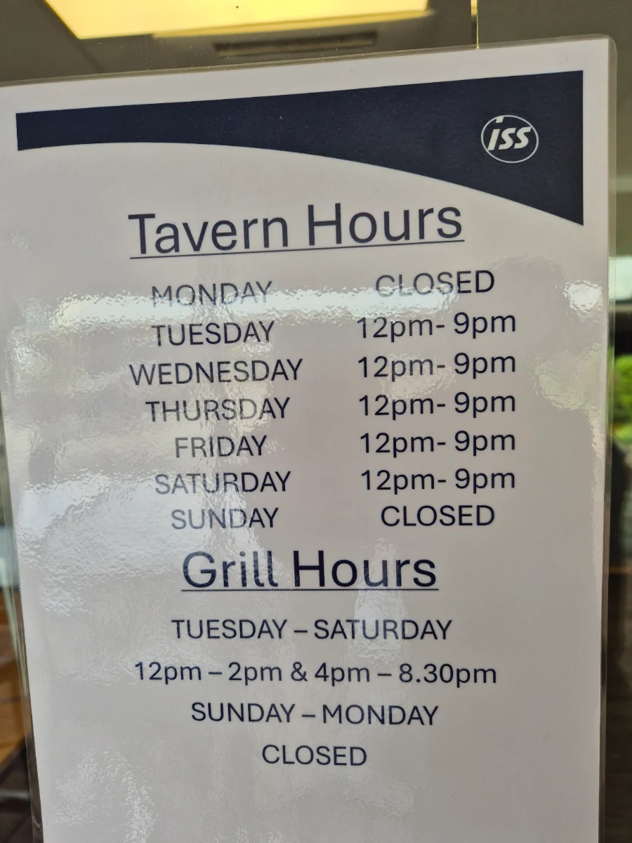 Menu, Glenden Bar and Grill
