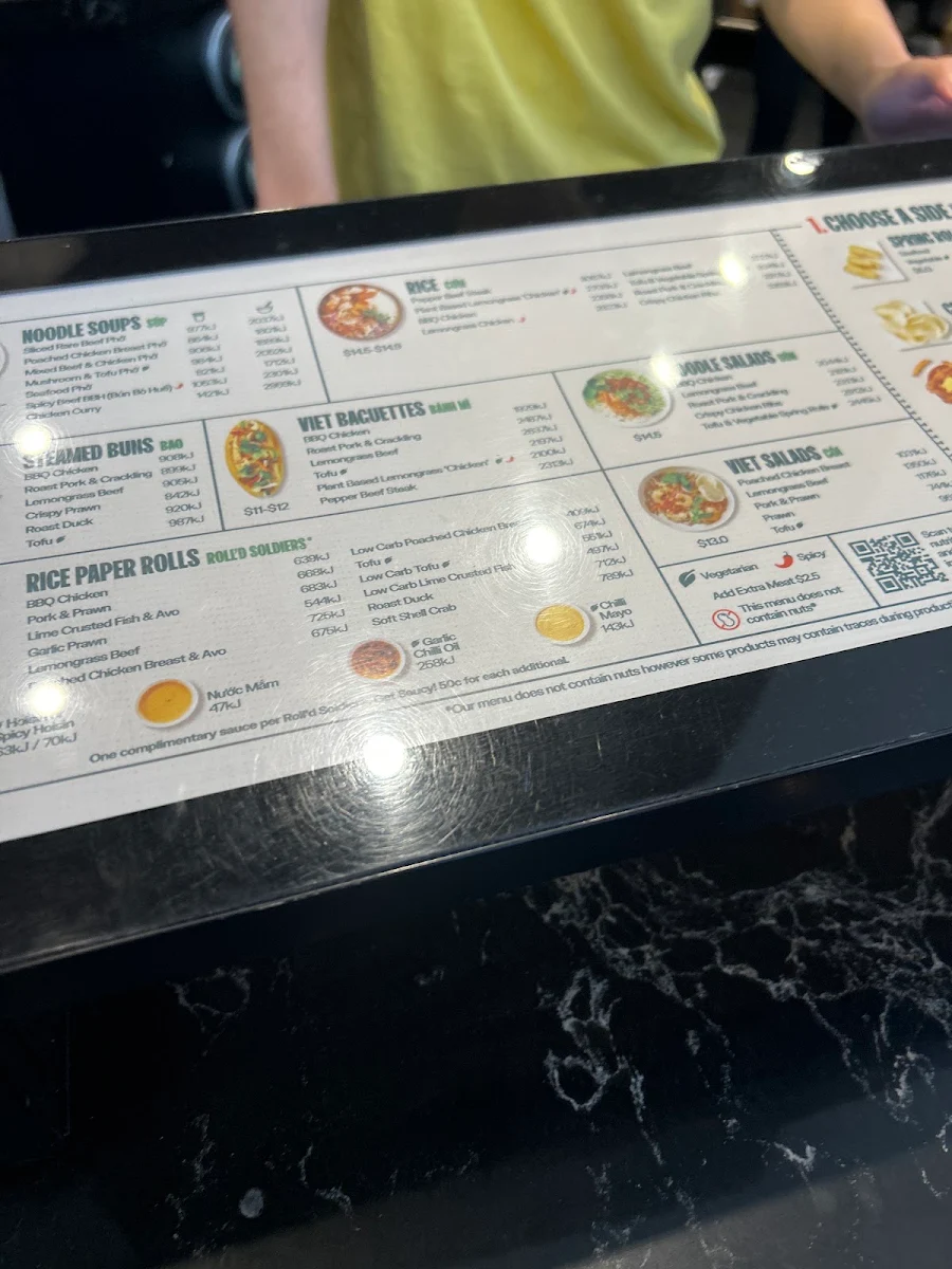 Menu, Roll'd Burnside Village