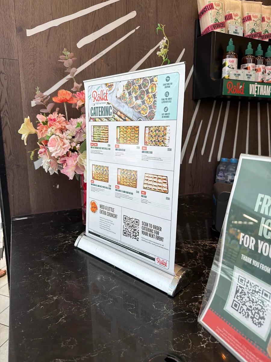 Menu, Roll'd Burnside Village