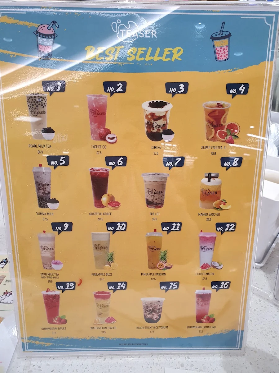 Menu, Teaser Rockdale Bubbletea and Dessert