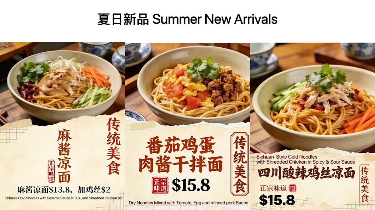 Menu, Bingo Noodle