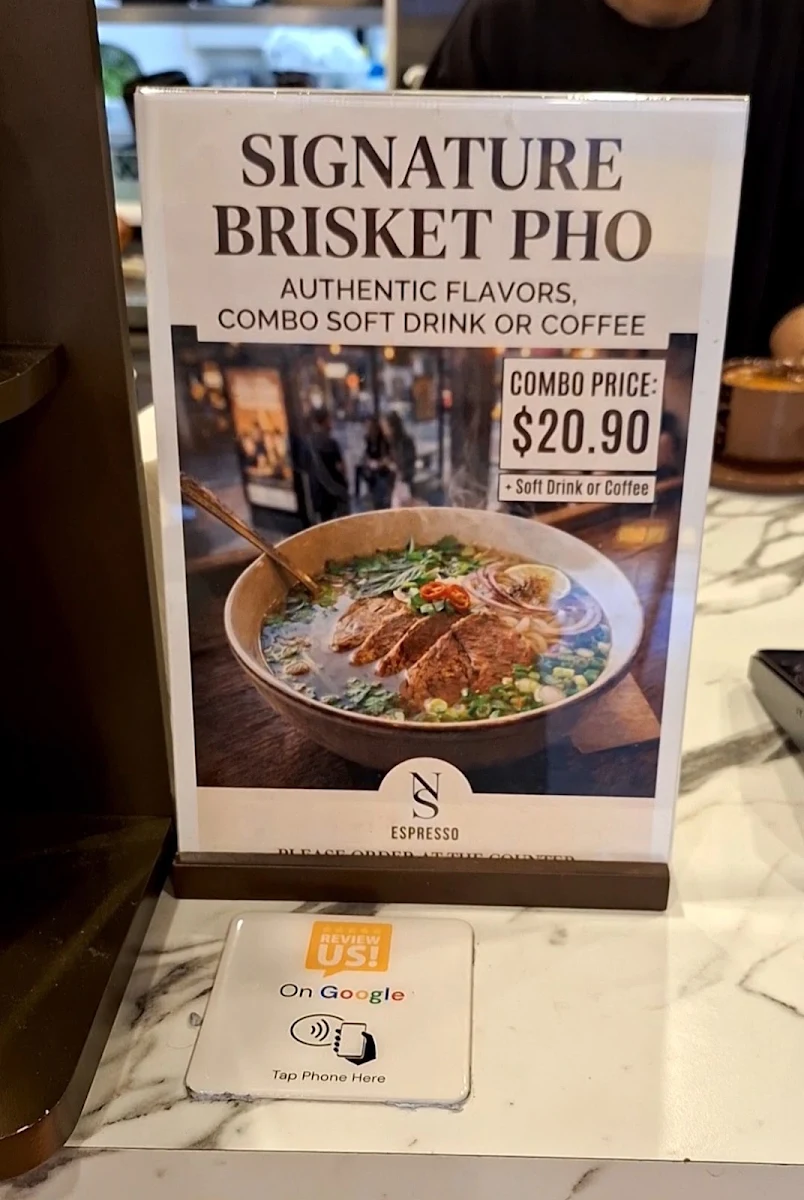Menu, NS Espresso