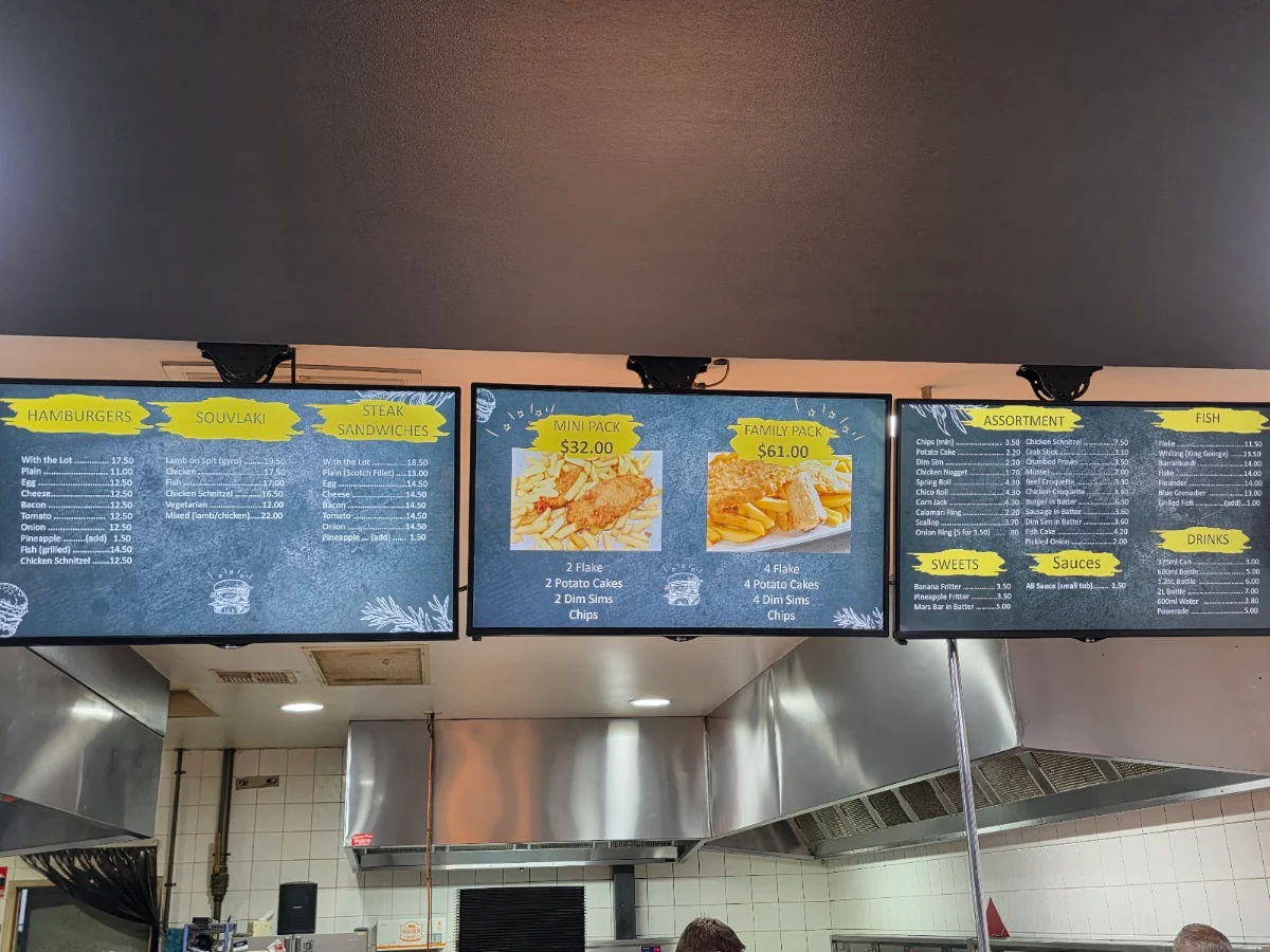 Menu, Gills And Grills