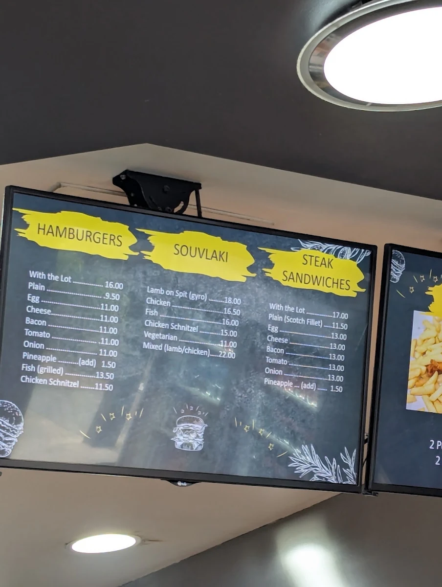 Menu, Gills And Grills