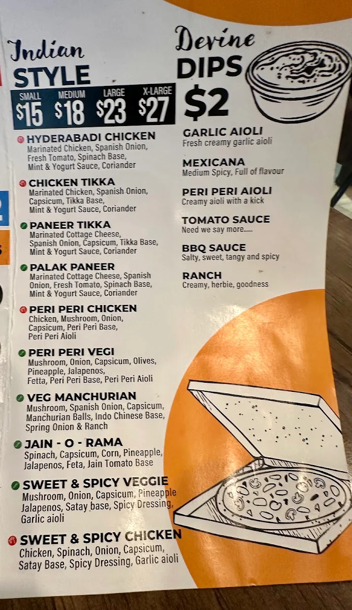 Menu, North Kellyville Pizza