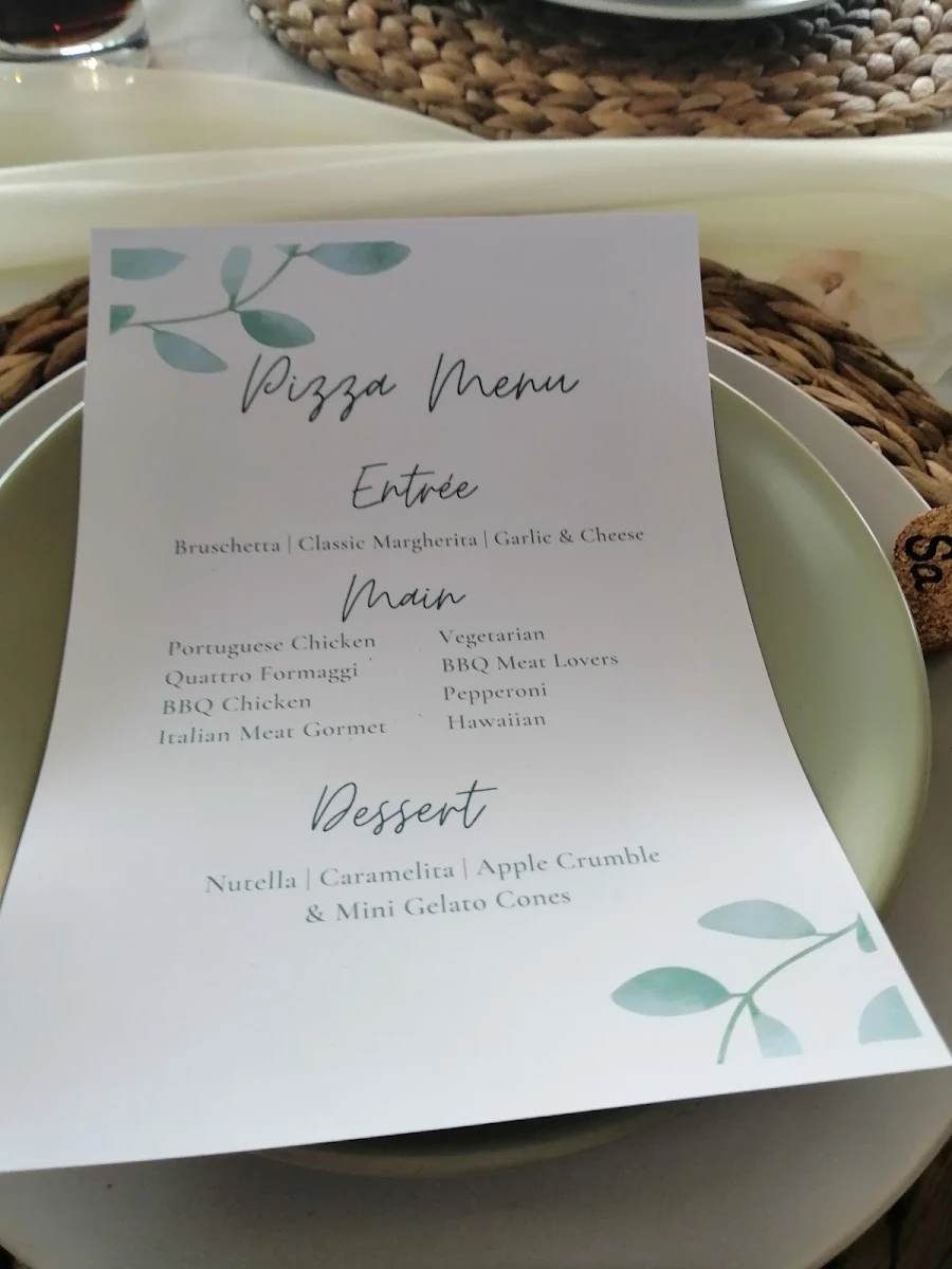 Menu, Thirroul Beach Pavilion
