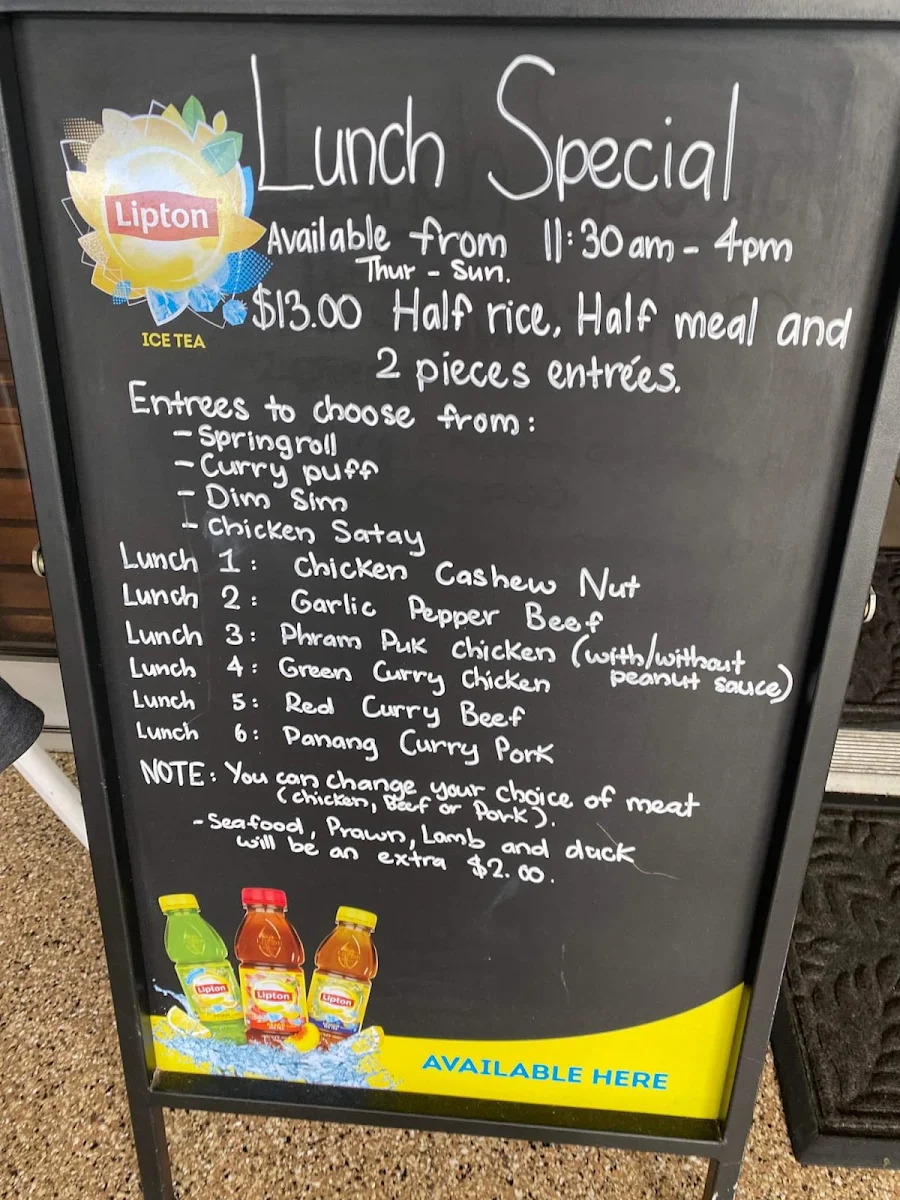 Menu, Thai Boupha