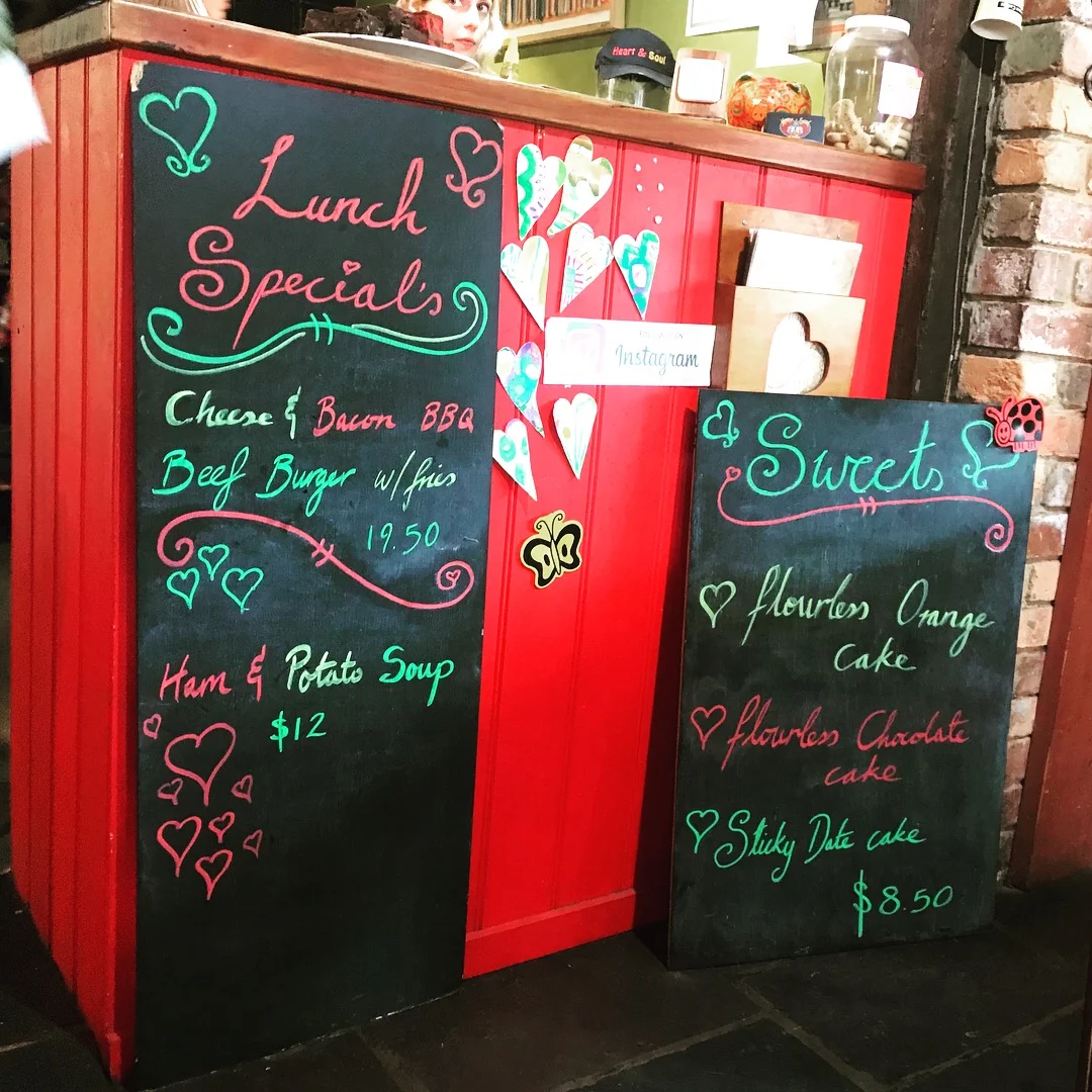 Menu, Heart 'n Soul Cafe