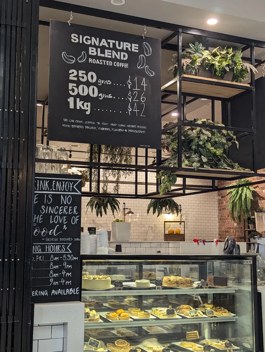 Menu, Dahlias Cafe