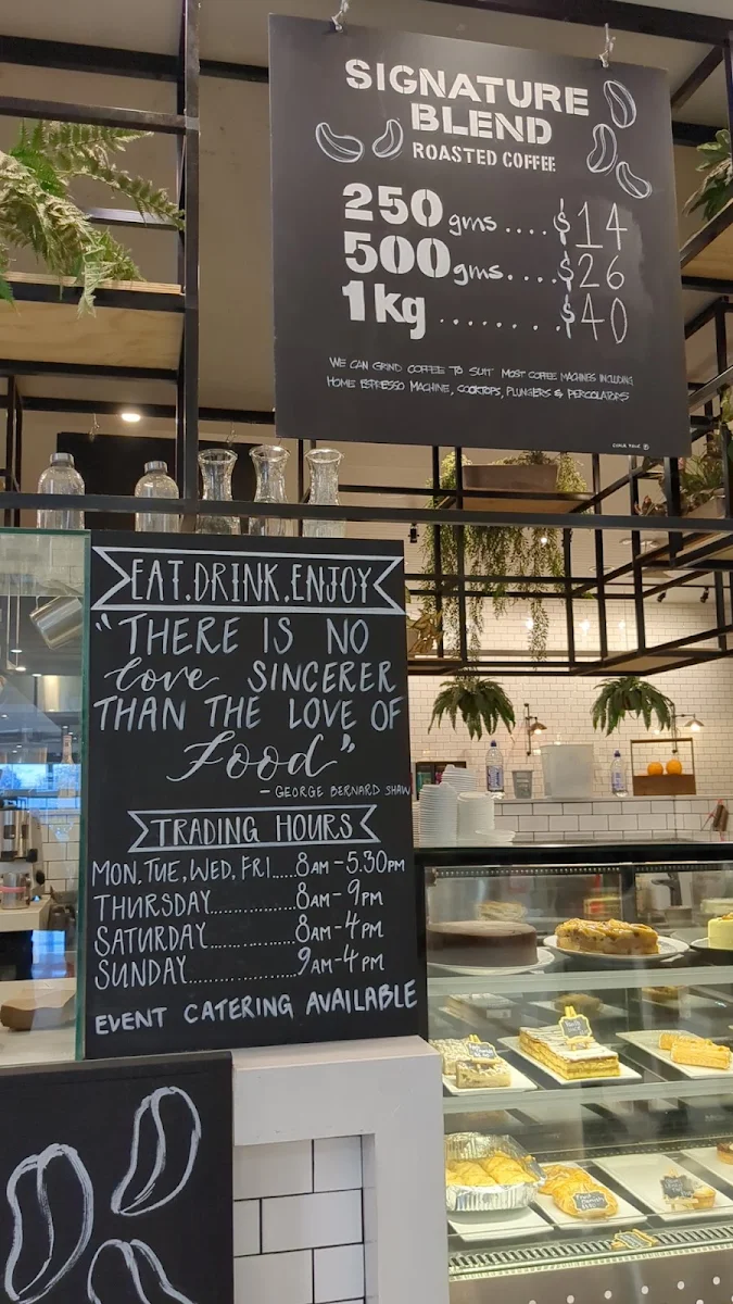 Menu, Dahlias Cafe