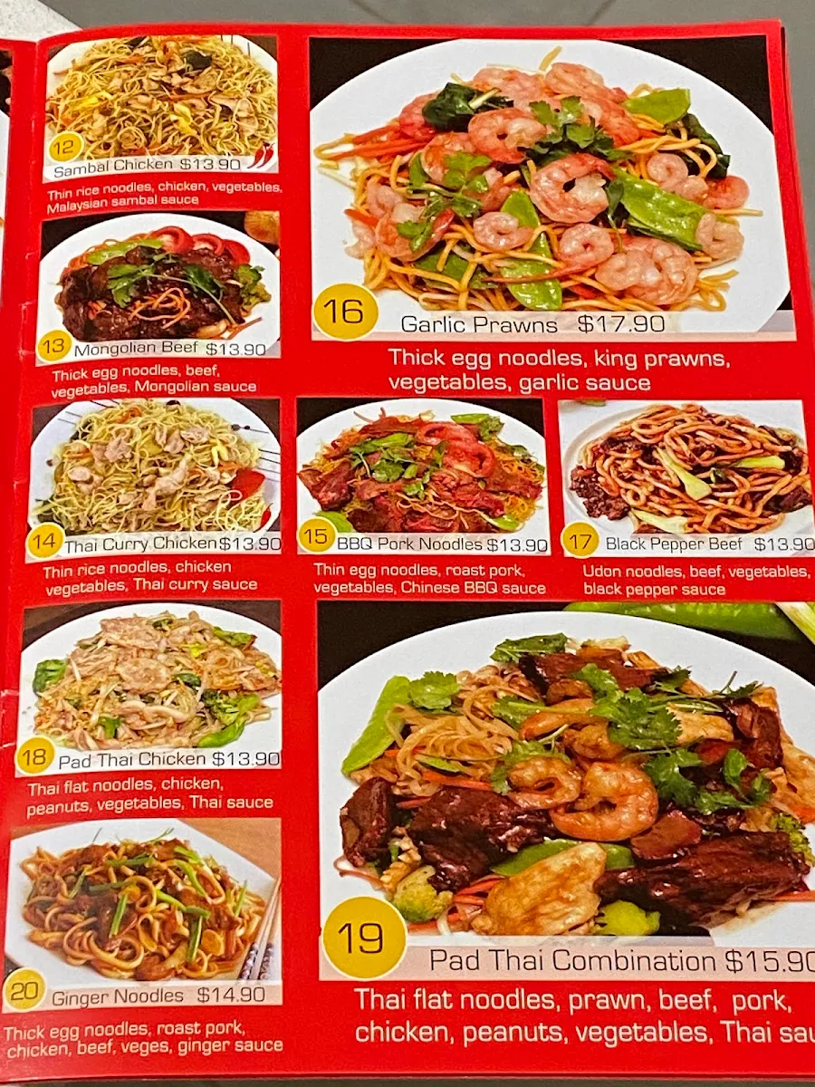 Menu, Magic Noodle Toormina