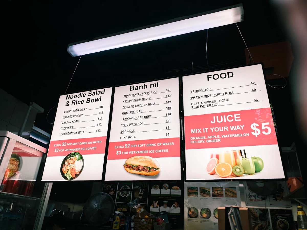 Menu, Anh Food & Juice