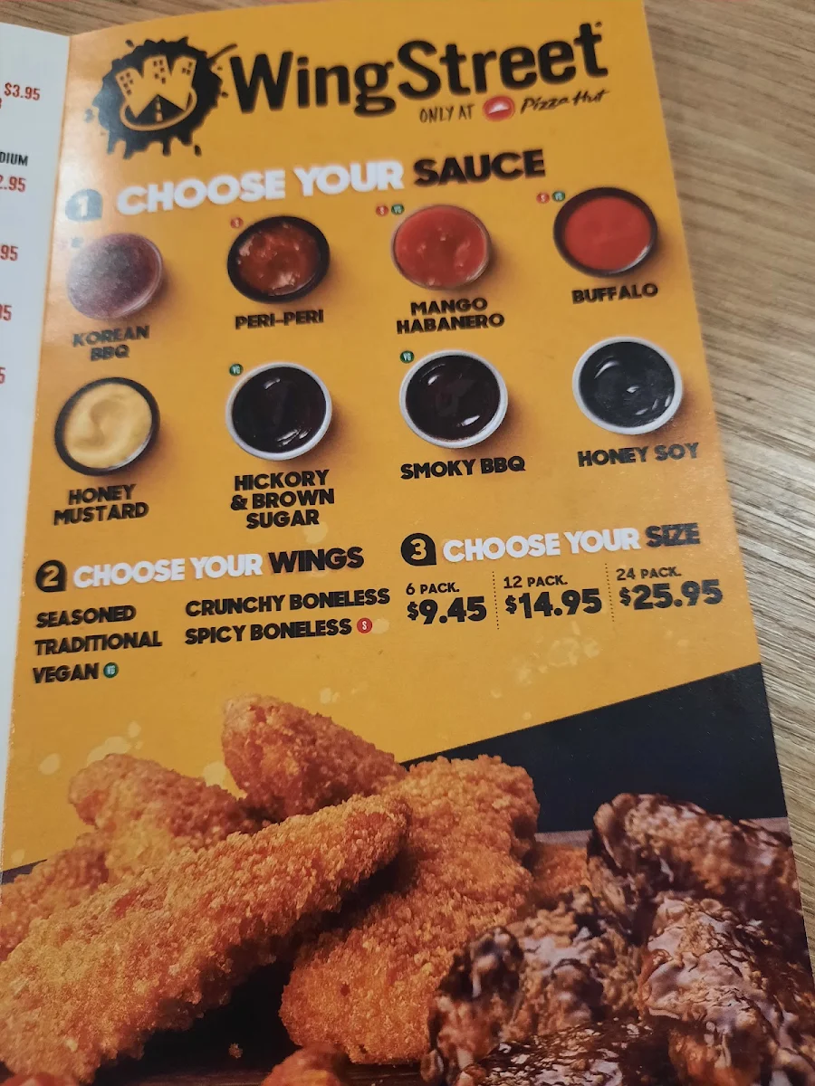 Menu, Pizza Hut Merrylands