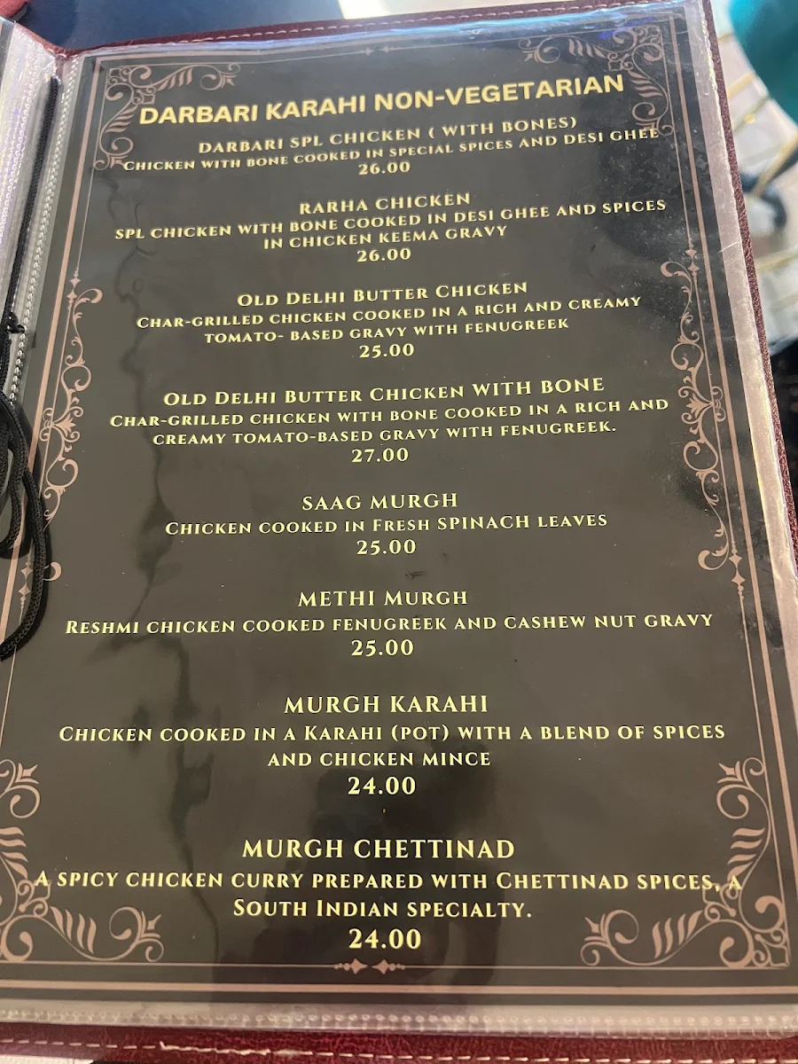 Menu, Divine Darbar