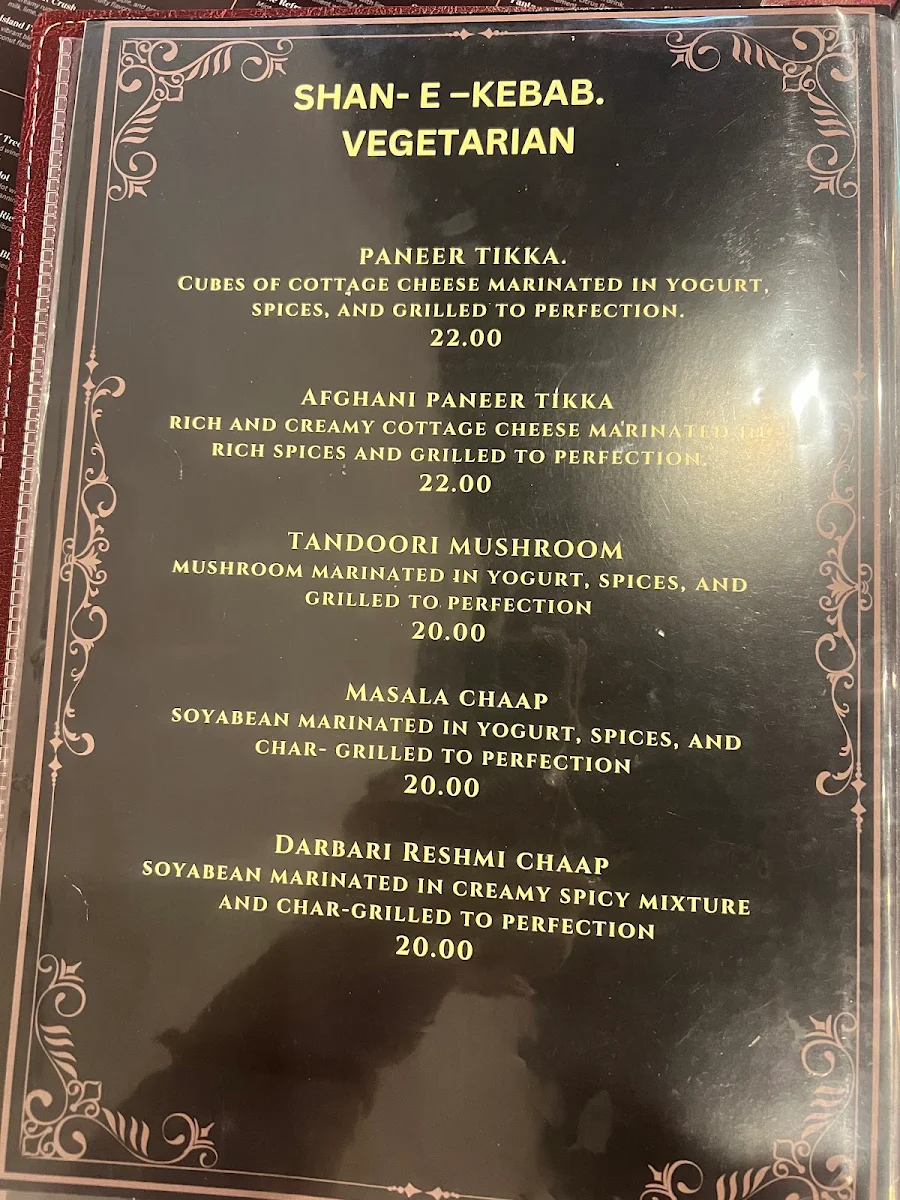 Menu, Divine Darbar