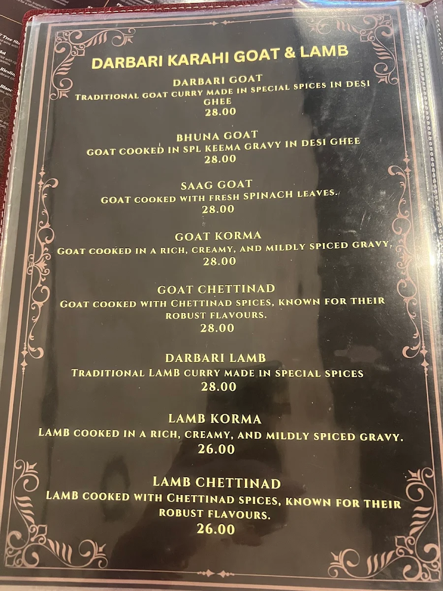 Menu, Divine Darbar