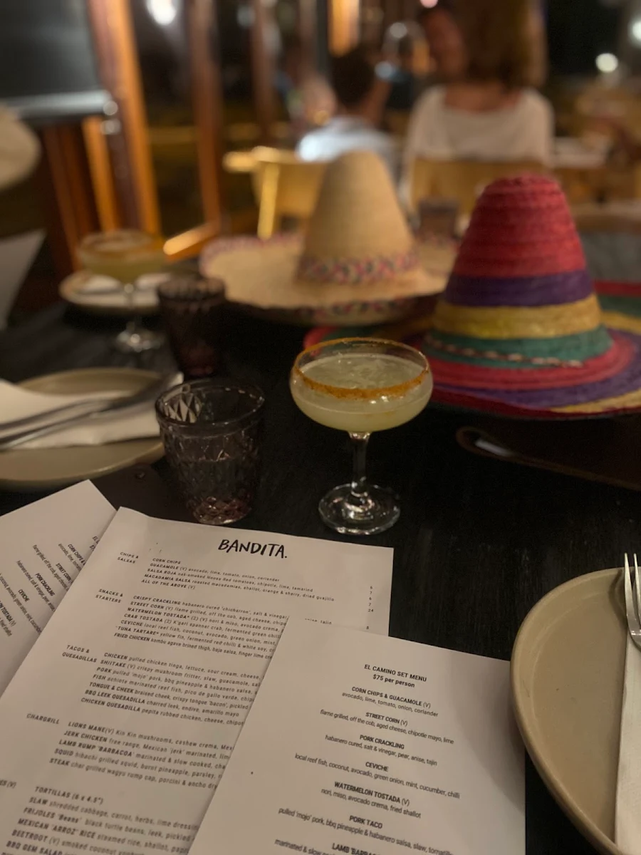 Menu, Bandita Cantina Latina & Bar