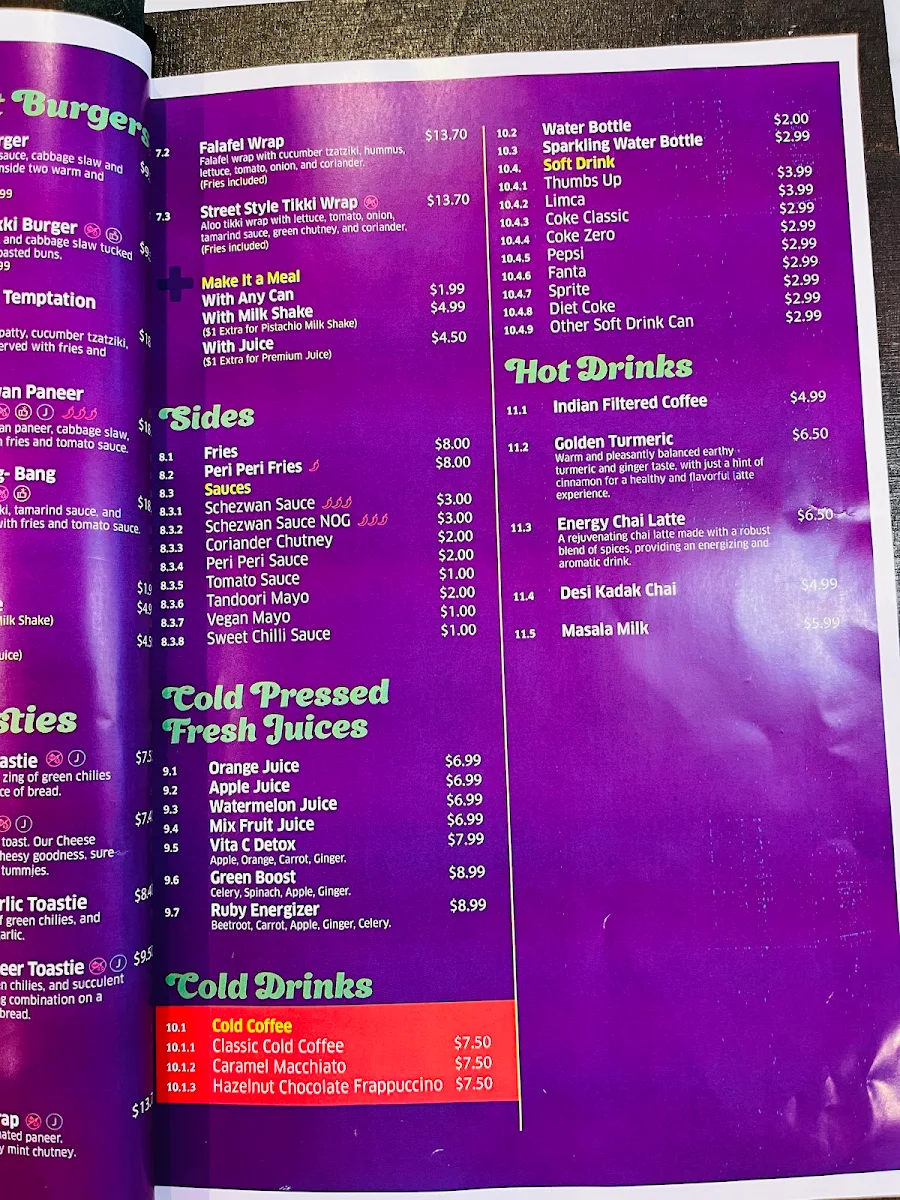 Menu, Dessert Corner - Cranbourne North