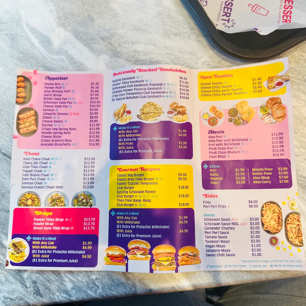 Menu, Dessert Corner - Cranbourne North