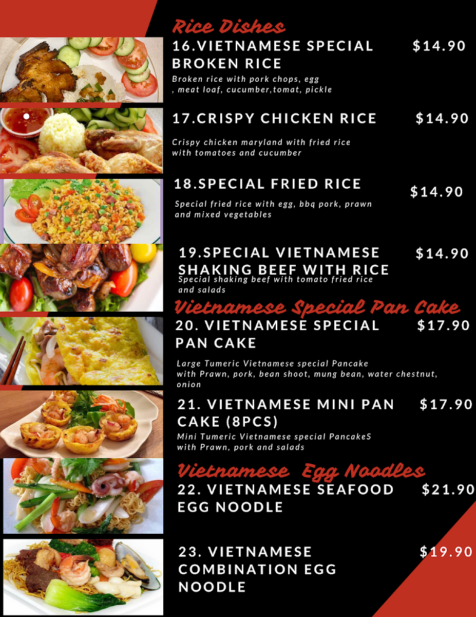 Menu, The Little Ky Son