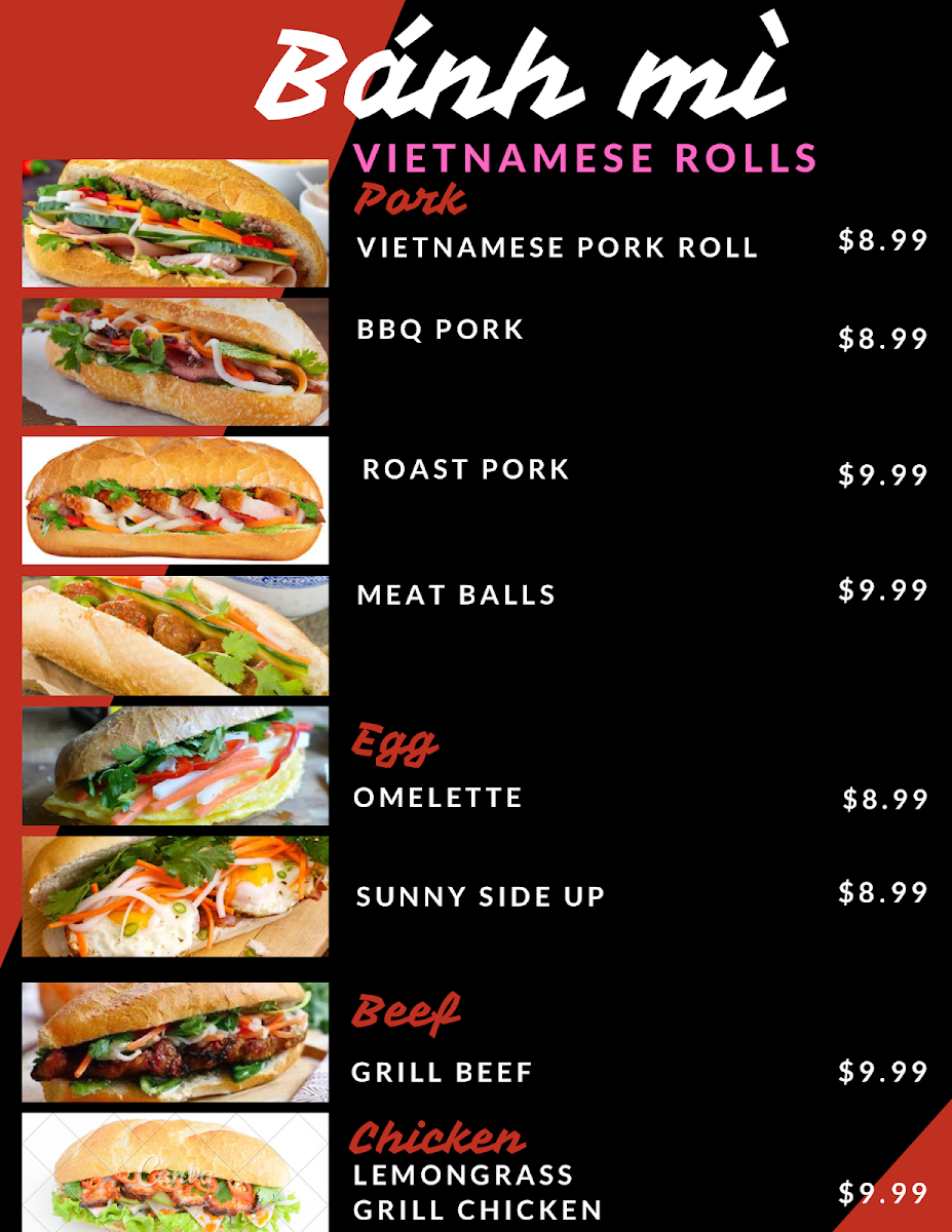 Menu, The Little Ky Son