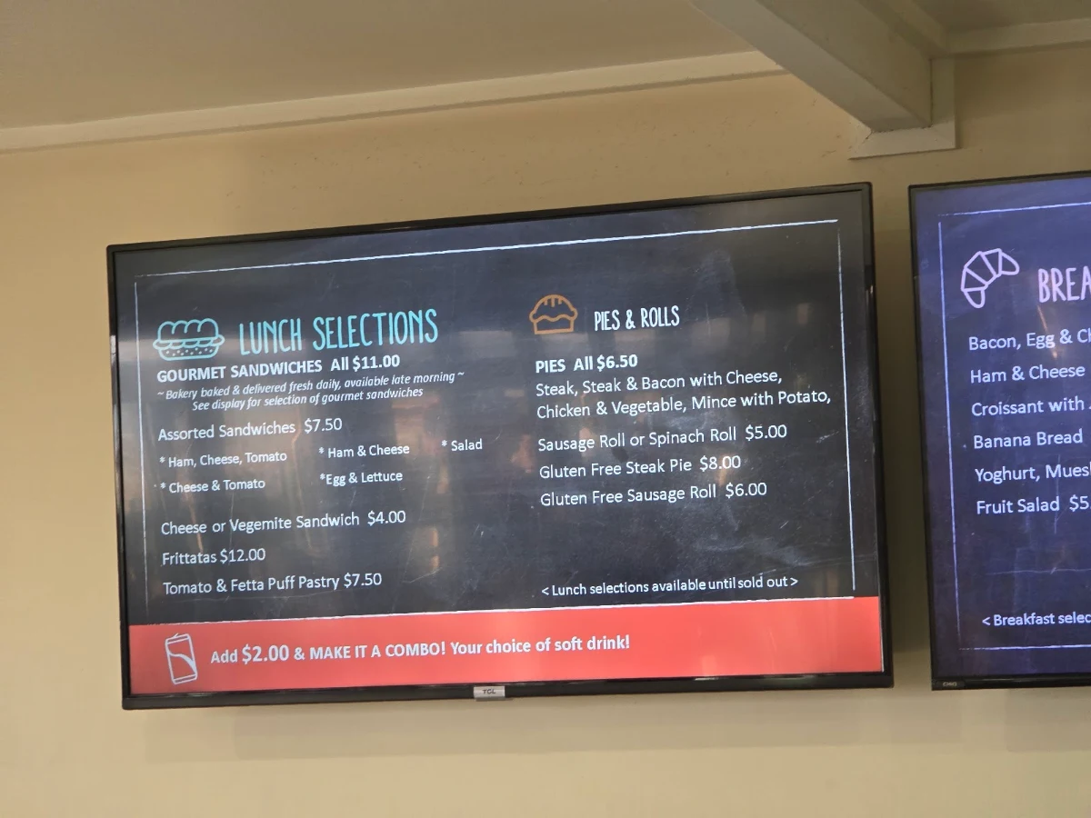 Menu, The Coffee Lounge