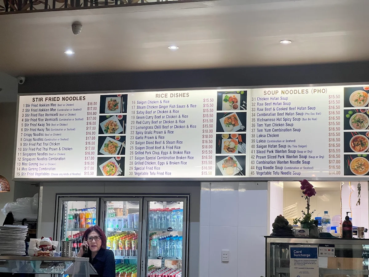 Menu, Saigon