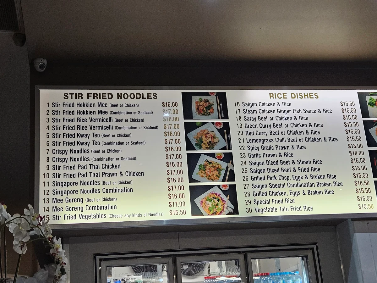 Menu, Saigon