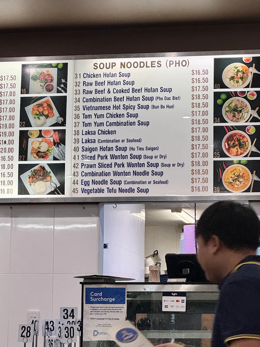 Menu, Saigon