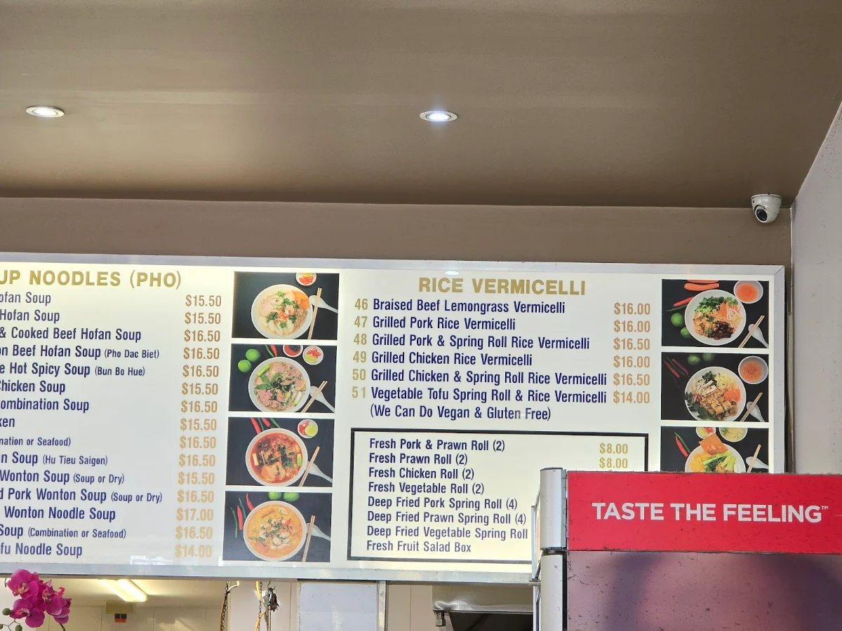 Menu, Saigon